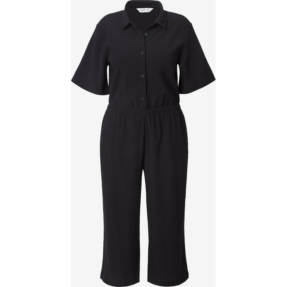 NWT Studio Untold Black Jumpsuit Short Sleeve Wide Leg Cropped Plus 24/26‎ Fun